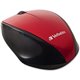 Verbatim Wireless Notebook Multi-Trac Blue LED Mouse - Red - Blue Optical - Wireless - Radio Frequency - Red - USB 2.0 - Scroll 