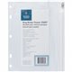 Business Source Punched Economy Binder Pocket - 10" Height x 8" Width - 7 x Holes - Ring Binder - Clear - Plastic - 1 Each