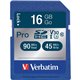 Verbatim 16GB Pro 600X SDHC Memory Card, UHS-1 U3 Class 10 - Class 10/UHS-I - 1 Card - 600x Memory Speed