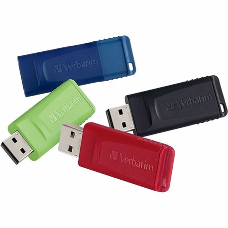 16GB Store 'n' Go USB Flash Drive - 4pk - Red, Green, Blue, Black - 16GB - 4pk - Blue, Green, Red, Black