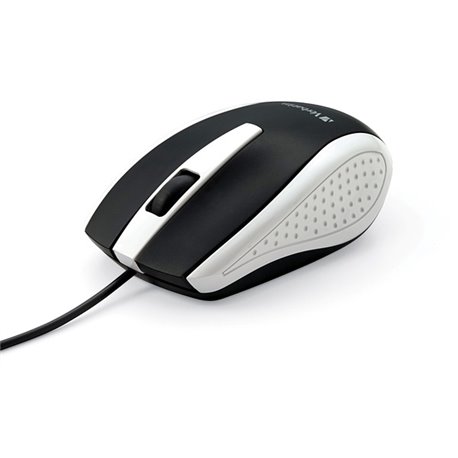 Verbatim Corded Notebook Optical Mouse - White - Optical - Cable - White - 1 - USB Type A - Scroll Wheel - 3 Button(s)