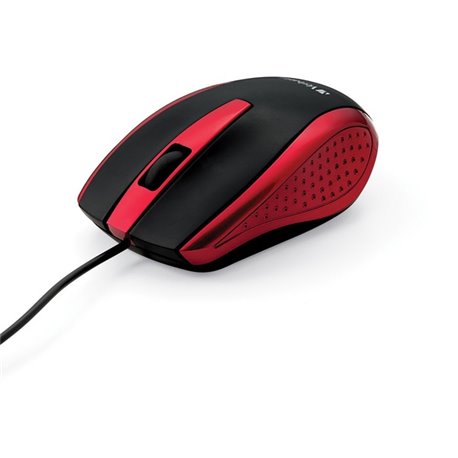 Verbatim Corded Notebook Optical Mouse - Red - Optical - Cable - Red - 1 - USB Type A - Scroll Wheel - 3 Button(s)