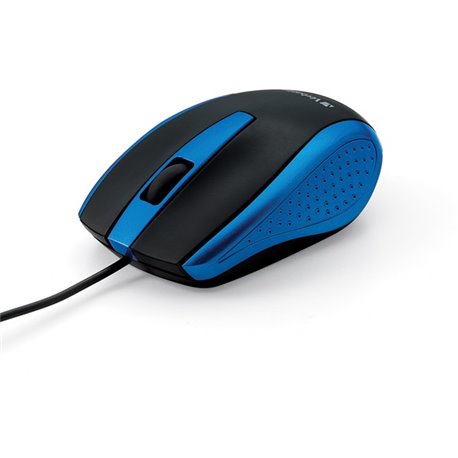 Verbatim Corded Notebook Optical Mouse - Blue - Optical - Cable - Blue - 1 - USB Type A - Scroll Wheel - 3 Button(s)