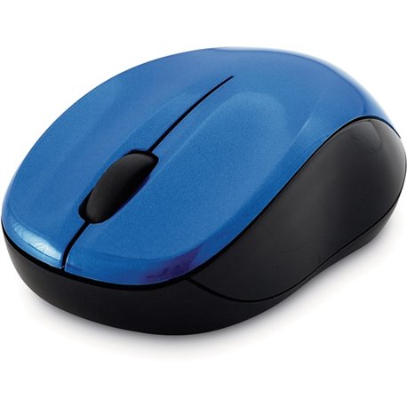 Verbatim Silent Wireless Blue LED Mouse - Blue - Blue LED/Optical - Wireless - Radio Frequency - Blue - 1 - USB Type A - Scroll 