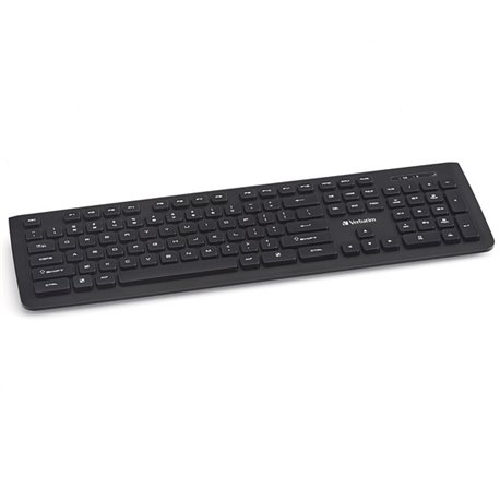 Verbatim Wireless Slim Keyboard - Wireless Connectivity - RF - USB Type A Interface - Computer - PC, Windows, Mac OS, Linux - AA