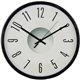 Victory Light Heavy-duty Silent Wall Clock - Black/Plastic Case, Gray