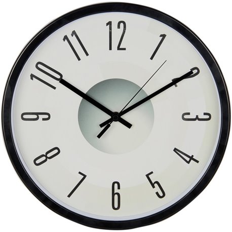 Victory Light Heavy-duty Silent Wall Clock - Black/Plastic Case, Gray