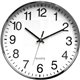 Victory Light Silent Chrome Wall Clock - Chrome/Wood Case, White