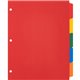 Business Source Plain Tab Color Polyethylene Index Dividers - Blank Tab(s) - 5 Tab(s)/Set - 8.5" Divider Width x 11" Divider Len