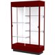 Waddell 4' Lighted Floor Case - 48" x 18" x 76" - Sliding Door(s) - Lockable, Leveler, Durable, Adjustable Shelf, Mirrored Back 