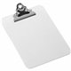 Business Source Plastic Clipboard - 6" x 9" - Spring Clip - Plastic - Clear - 1 Each