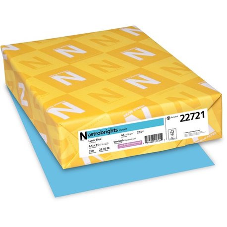 Neenah Astrobrights Paper - Letter - 8 1/2" x 11" - 65 lb Basis Weight - Smooth - 250 / Pack - Green Seal - Acid-free, Lignin-fr