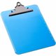 Business Source Spring Clip Plastic Clipboard - 8 1/2" x 11" - Spring Clip - Plastic - Blue - 1 Each