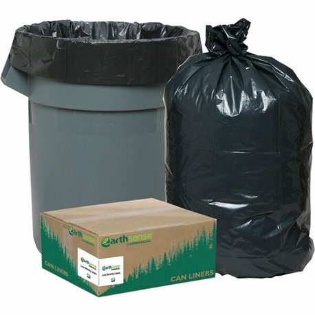 Berry Reclaim Heavy-Duty Recycled Can Liners - Small Size - 10 gal Capacity - 24" Width x 23" Length - 0.85 mil (22 Micron) Thic