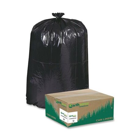 Earthsense Reclaim Heavy-Duty Recycled Can Liners - Extra Large Size - 60 gal Capacity - 38" Width x 58" Length - 1.25 mil (32 M