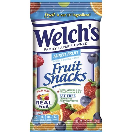 Welch's Mixed Fruit Snacks - Gluten-free, Preservative-free, Trans Fat Free - Strawberry, White Grape Raspberry, Orange, White G