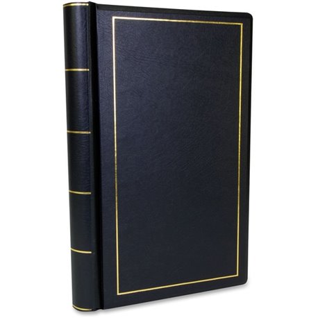 Wilson Jones Minute Book - 125 Sheet(s) - 28 lb - Sewn Bound - Legal - 8.50" x 14" Sheet Size - Black Cover - 1 Each