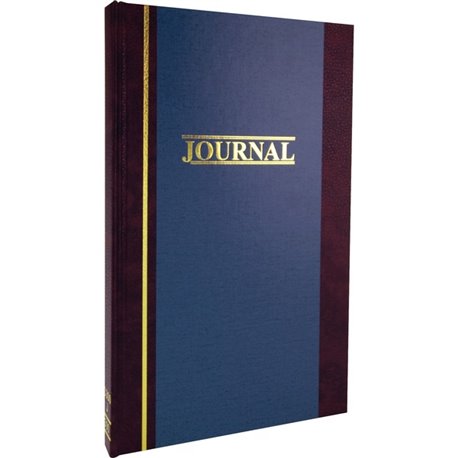 Wilson Jones S300 2-Column Journal - 300 Sheet(s) - 7.25" x 11.75" Sheet Size - 2 Columns per Sheet - Blue - White Sheet(s) - Bl