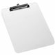 Business Source Flat Clip Clipboard - 9" x 12" - Plastic - Clear - 1 Each