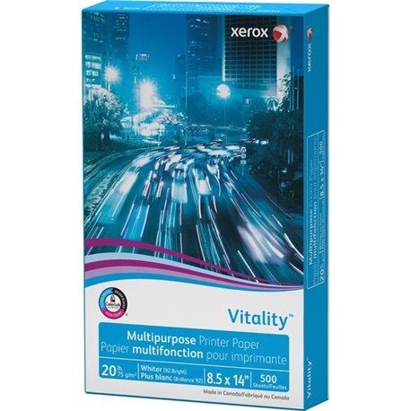 Xerox Copy Paper - 8.5" x 14" - 20lb - 500 / Pack