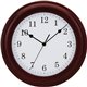 Victory Light Light Tempus Wall Clock - Analog - Quartz - Mahogany/Wood Case