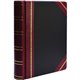 Wilson Jones Minute Book - 500 Sheet(s) - Letter - 8.50" x 11" Sheet Size - Black, Red, Gold Cover - 1 Each