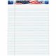 TOPS American Pride Writing Tablets - 50 Sheets - Strip - 0.34" Ruled - 16 lb Basis Weight - 8 1/2" x 11 3/4" - White Paper - Bl