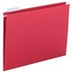 Business Source 1/5 Tab Cut Letter Recycled Hanging Folder - 8 1/2" x 11" - Red - 10% Recycled - 25 / Box