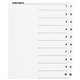 Business Source Table of Content Quick Index Dividers - Printed Tab(s) - Digit - 1-10 - 10 Tab(s)/Set - 8.5" Divider Width x 11"