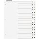 Business Source Table of Content Quick Index Dividers - Printed Tab(s) - Digit - 1-15 - 15 Tab(s)/Set - 8.5" Divider Width x 11"