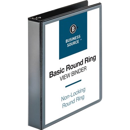 Business Source Round-ring View Binder - 1 1/2" Binder Capacity - Letter - 8 1/2" x 11" Sheet Size - 350 Sheet Capacity - Round 