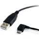 StarTech.com 3 ft Micro USB Cable - A to Left Angle Micro B - Charge or sync your Micro-B USB devices with the cable out of the 