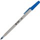 Business Source Fine Point Ballpoint Stick Pens - Fine Pen Point - Blue - Light Gray Barrel - Stainless Steel Tip - 1 Dozen