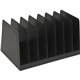 Business Source Desk Step Sorter - 4.5" Height x 8.8" Width x 5.5" DepthDesktop - 25% Recycled - Black - Plastic - 1 Each