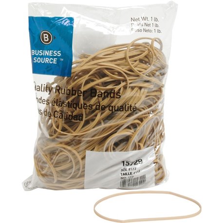 Business Source Quality Rubber Bands - Size: 117B - 7" Length x 0.1" Width - Sustainable - 200 / Pack - Rubber - Crepe