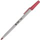 Business Source Medium Point Ballpoint Stick Pens - Medium Pen Point - Red - Light Gray Barrel - Stainless Steel Tip - 1 Dozen