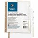 Business Source Tear-resistant Clear Tab Index Dividers - 5 x Divider(s) - 5 Tab(s)/Set - 8.5" Divider Width x 11" Divider Lengt