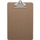 Business Source Mini Clipboard with Standard Metal Clip - Standard - 6" x 9" - Hardboard - Brown - 1 Each