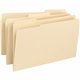 Business Source 1/3 Tab Cut Legal Recycled Top Tab File Folder - 8 1/2" x 14" - 3/4" Expansion - Top Tab Location - Assorted Pos