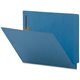 Business Source Letter Recycled Fastener Folder - 8 1/2" x 11" - 2 Fastener(s) - End Tab Location - Blue - 10% Recycled - 50 / B