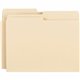 Business Source 1/2 Tab Cut Letter Recycled Top Tab File Folder - 8 1/2" x 11" - 3/4" Expansion - Top Tab Location - Assorted Po