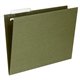 Business Source 1/3 Tab Cut Letter Recycled Hanging Folder - 8 1/2" x 11" - Standard Green - 100% Recycled - 25 / Box