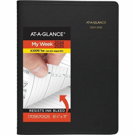 At-A-Glance Academic Weekly Appointment Book - Julian Dates - Weekly - 14 Month - July 2024 - August 2025 - 7:00 AM to 8:45 PM -