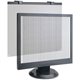 Business Source LCD Privacy/Antiglare Filter Black - For 17"LCD Monitor - Tempered Glass, Acrylic - Anti-glare - 1