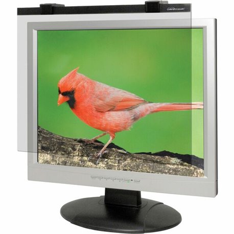 Business Source 19"-20" Monitor Antiglare Filter Black - For 19" Widescreen LCD, 20" Monitor - 16:10 - Acrylic - Anti-glare - 1