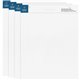 Business Source 25"x30" Self-stick Easel Pads - 30 Sheets - Plain - 25" x 30" - White Paper - Cardboard Cover - Self-stick - 4 /