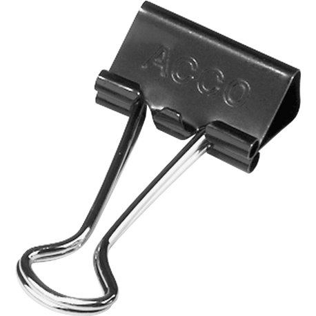 ACCO Small Foldback Binder Clips - Small - 0.8" Width - 0.31" Size Capacity - Reusable, Non-slip Grip, Rust Resistant, Scratch R