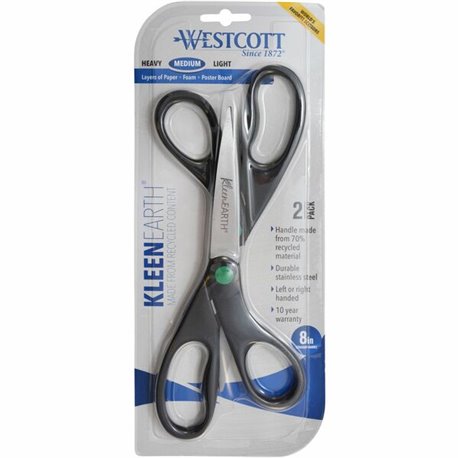 Westcott 5" Antimicrobial Kids Pointed Scissors - 5" Overall Length - Straight-left/right - Stainless Steel - Pointed Tip - Asso