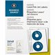 Business Source CD/DVD Labels - - Height4 5/8" Diameter - Permanent Adhesive - Circle - Inkjet, Laser - White - 300 / Pack - Lig