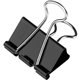 ACCO Medium Foldback Binder Clips - Medium - 1.3" Width - 0.63" Size Capacity - Reusable - 12 / Dozen - Black - Plastic, Tempere